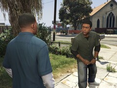 Une capture d'écran de Franklin et Lamar dans Grand Theft Auto V