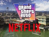 Bannière pour la bande-annonce étendue de GTA 6 sur Netflix, présentée avec Grassrivers