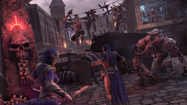 Une image illustrant une bataille dans Mordheim : City of the Damned.