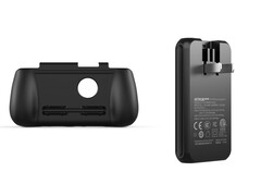 L'étui Grip avec stylet et le chargeur Retroid 35 W font partie des accessoires disponibles pour le Pocket Duo et le Pocket Duo Lite.