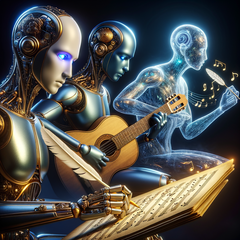 Udio lance un service gratuit de création de chansons à l'aide de l'IA qui transforme les messages textes en chansons en quelques secondes. (Source : AI image Dall-E 3)