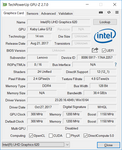 ThinkPad T480s - GPU-Z Intel UHD Graphics 620.