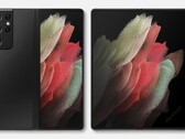 La rumeur veut que le Galaxy Z Fold3 ressemble à ceci. (Source : Twitter)