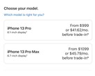 Apple Les prix de l'iPhone 13 Pro et de l'iPhone 13 Pro Max sont indéniablement élevés (Image : Apple Store)