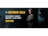 L'image de couverture de la vente Warner Bros. et DC Batman sur Steam représentant Bruce Wayne et Batman (Image Source : Steam)
