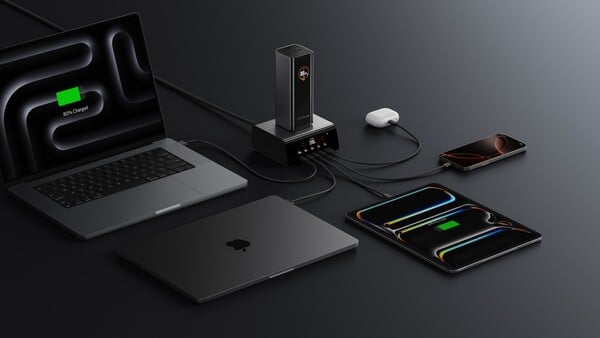 Le chargeur de bureau EcoFlow Rapid Pro peut charger six appareils simultanément. (Source de l'image : EcoFlow)
