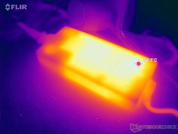 L'adaptateur CA peut atteindre plus de 53°C en cas d'utilisation intensive