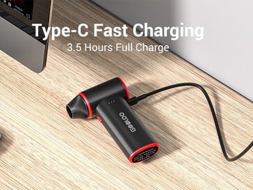 Le dépoussiéreur électrique sans fil Gooloo F3 est doté d'une batterie de 5 000 mAh (Source : Gooloo)