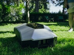 La tondeuse robot Lawna utilise une technologie d&#039;IA visuelle plutôt que le traditionnel câble périphérique. (Image source : Lawna)