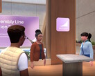 Microsoft Teams Immersive Events permet d'organiser des réunions en RV avec des avatars 3D dont les corps inférieurs sont absents. (Source de l'image : Microsoft)