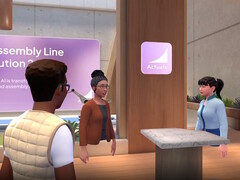 Microsoft Teams Immersive Events permet d'organiser des réunions en RV avec des avatars 3D dont les corps inférieurs sont absents. (Source de l'image : Microsoft)