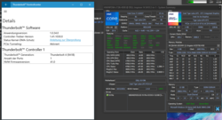 Capture d'écran du centre de contrôle Intel Thunderbolt