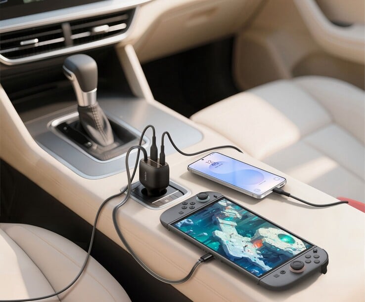 Le chargeur de voiture BoostCharge de Belkin est doté d'un câble USB-C intégré. (Source de l'image : Belkin)
