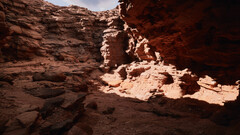 Ce sont de bien jolies pierres. Cette scène est rendue en 1080p et mise à l'échelle en 4K grâce à la super résolution temporelle de l'Unreal Engine 5. (Image via Epic Games et Unreal Engine)