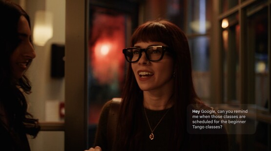 La première paire de lunettes intelligentes de Google utilisera des microphones, des caméras et des haut-parleurs pour se passer d'écran. (Source de l'image : Google)