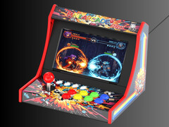 La face avant de la borne d&#039;arcade iMP Mini Arcade Pro Switch est présentée (Image source : iMP Gaming PR)