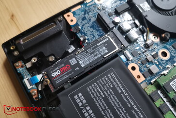 Les deux emplacements pour SSD