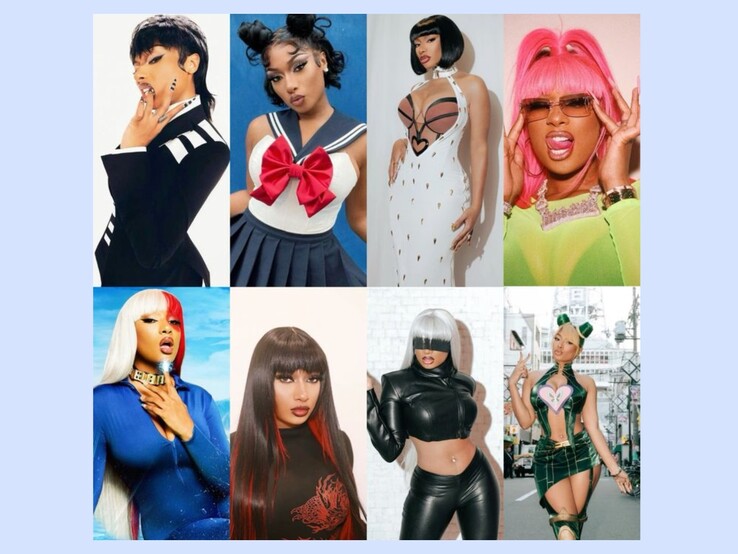 Quelques-unes des tenues de Megan Thee Stallion.
