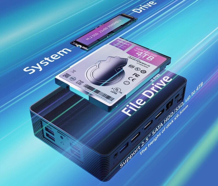Bien qu'il soit minuscule, le mini-PC MeLE Quieter HD peut accueillir un disque dur SATA de 2,5 pouces.
