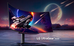 L'UltraGear OLED 45GS96QB est certifié VESA DisplayHDR 400 True Black, 45GR95QE illustré. (Source de l'image : LG)