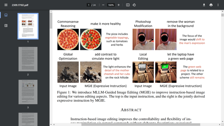 Apple développe un nouveau modèle d'édition d'images par l'IA. (Source : arXiv)