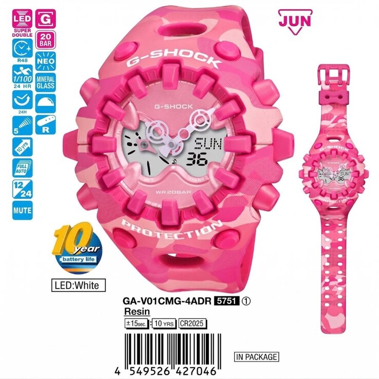 La montre Casio G-Shock GA-V01CMG-4A