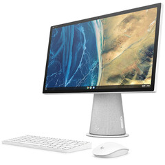 Le bureau tout-en-un Chromebase 21,5 pouces peut pivoter de 90°. (Image source : HP)