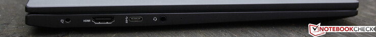 Prise d'alimentation, HDMI, USB 3.1 Gen1 Type-C avec DisplayPort (15 watts)