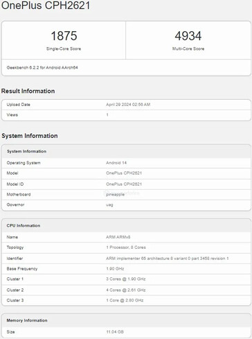 Le "Nord 4" apparaît sur Geekbench...