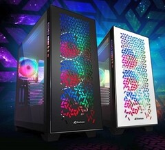 Sharkoon ELITE SHARK CA300H ATX case black and white variants (Source : Sharkoon)