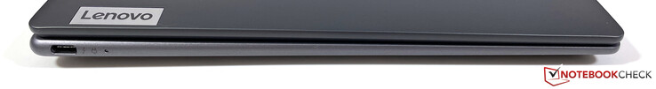 A gauche : USB-C 4 avec Thunderbolt 4 (40 Gbit/s, DisplayPort 1.4, Power Delivery 3.0)