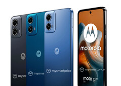 Motorola commercialisera le Moto G34 5G dans au moins trois coloris, dont un avec une finition en cuir. (Source de l'image : MySmartPrice - édité)