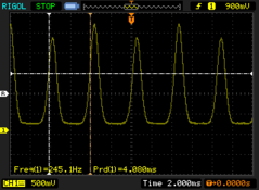 Luminosité &gt; 5% : 233.6 - 245,1 Hz