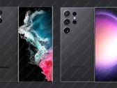Les Galaxy S23 Ultra et Galaxy S24 Ultra, de gauche à droite. (Source de l'image : @OnLeaks)