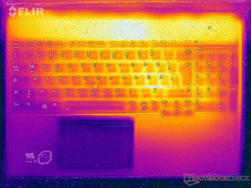 Températures de surface des essais sous contrainte (en haut)