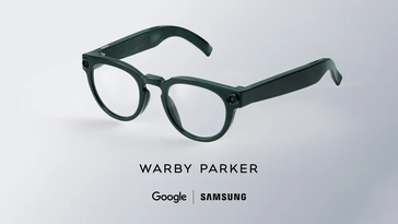 Une image promotionnelle de Google présente une variante des montures Warby Parker