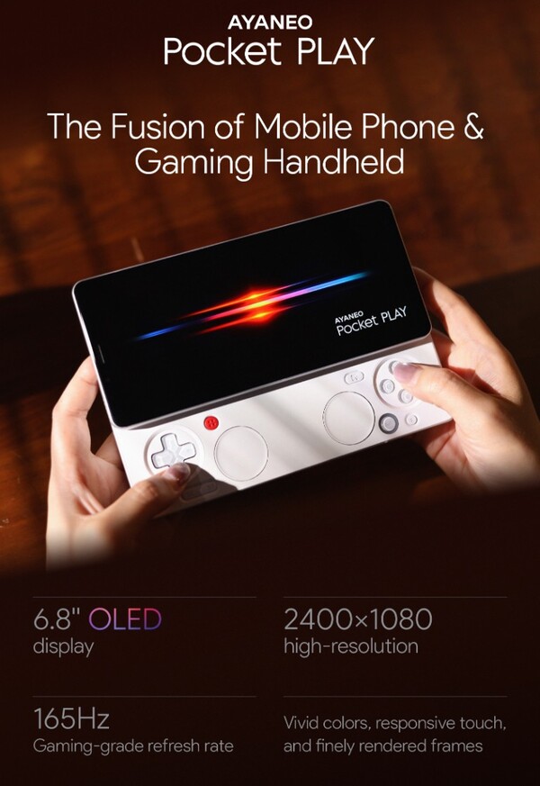L'Ayaneo Pocket Play aura un taux de rafraîchissement de 165Hz. (Source de l'image : Ayaneo)