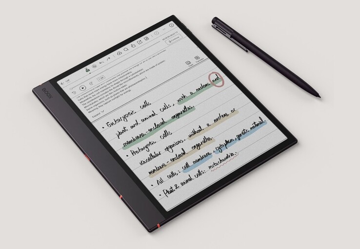 Les utilisateurs peuvent prendre des notes à l'aide du stylet magnétique ou dicter leurs propos pour que l'IA les transcrive sur la tablette Boox Note Air6 C.