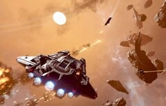 Capture d'écran du Jump Ship montrant une bataille spatiale