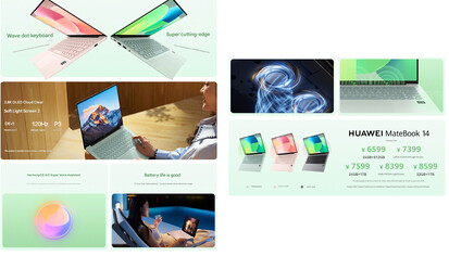 Principaux points forts du MateBook 14 HarmonyOS (machine translated)