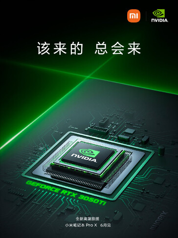 GeForce GPU pour ordinateur portable RTX 3050 Ti. (Image source : Xiaomi)