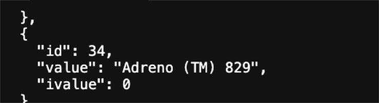 Le Snapdragon 8 Gen 5 est équipé du GPU Adreno 829 de Qualcomm. (Source de l'image : Geekbench)