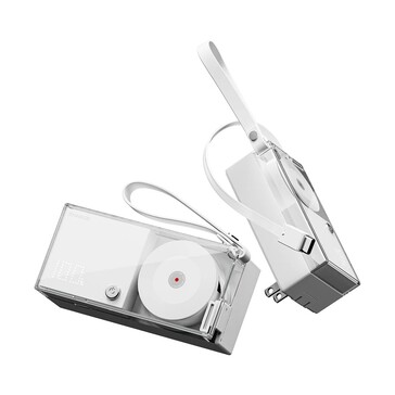 Le 3-en-1 rétractable semble être d'une seule couleur (blanc) et d'un encombrement réduit. (Source : Sharge)