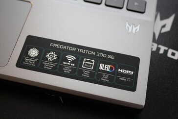 Spécifications du Predator Triton 300 SE d'Acer (image via Acer)