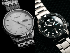 Une montre Citizen et une montre Seiko