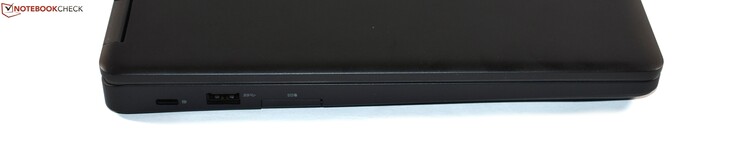 Côté gauche : USB C 3.1 Gen 1, USB A 3.0, lecteur de carte SD.