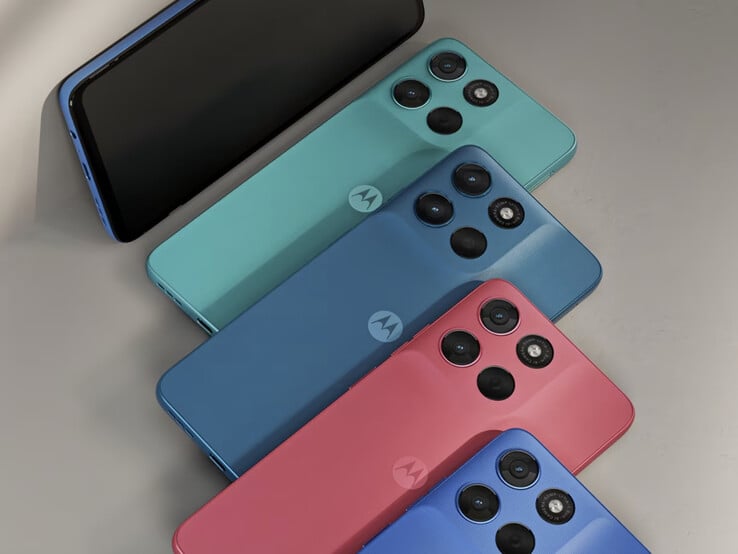 Le Moto G57 Power dans ses quatre couleurs de lancement. (Source de l'image : Motorola)