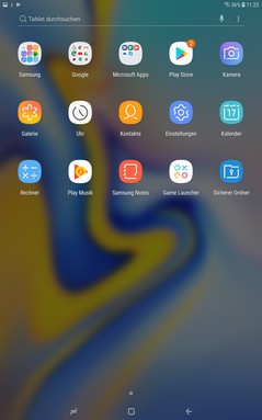 Samsung Galaxy Tab S4 - Barre de recherche.