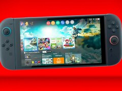 Nintendo Switch 2 avec Legend of Zelda : Tears of the Kingdom en arrière-plan. (Source de l&#039;image : Nash Weedle sur X)