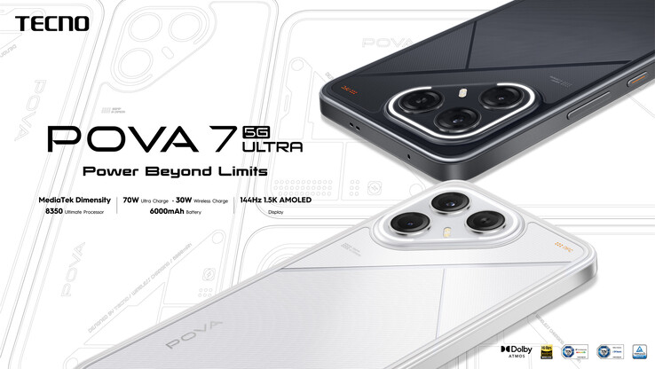 Le Tecno Pova 7 Ultra 5G dispose d'un écran AMOLED de 6,78 pouces et de 1,5K (Source : Tecno)